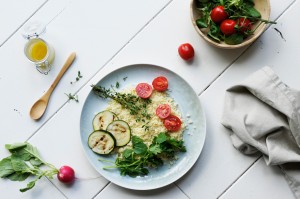 gierstsalade met gegrilde groenten